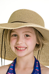 Pretty girl big hat
