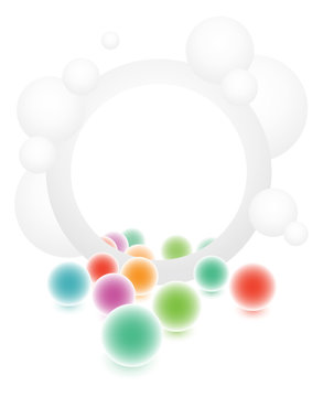 abstract colorful bubbles banner series