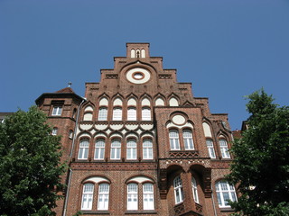 Treppenfassade in Lübeck