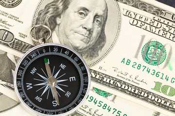 Compass and dollar