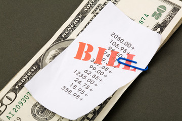 bills and dollars