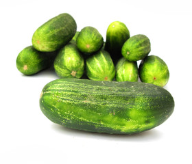 Cucumbers perfect isolated on white background