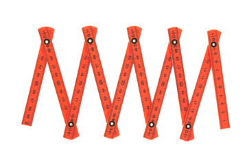 Plastic folding rule.