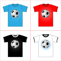 T-Shirt mit einem Fussball