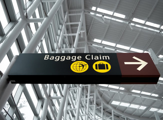 Baggage Claim Sign at Seattle Airport - 7837097