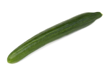 fresh cucumber on white background