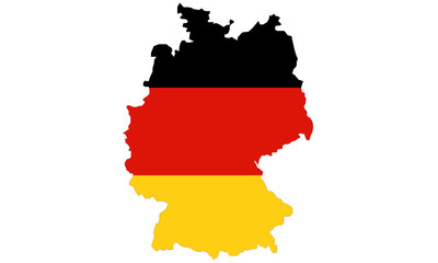 carte et drapeau allemagne