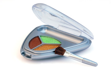 set of eye shadow closeup