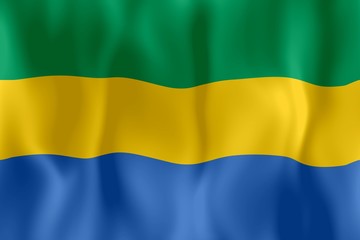 drapeau froissé gabon crumpled flag