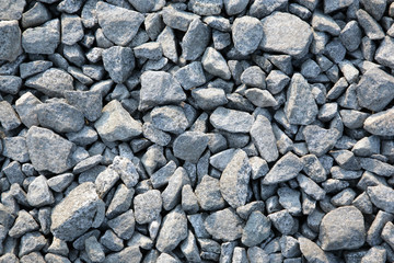 Foot path from fine gravel of grey color