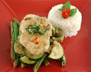 Thai Green Poached Chicken