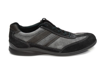 Grey sporty shoe isolated on the white