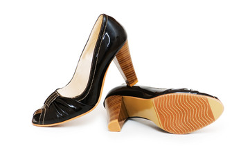 Woman shoes isolated on the white background