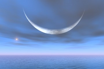 Eclipse de planète dans un monde futuriste