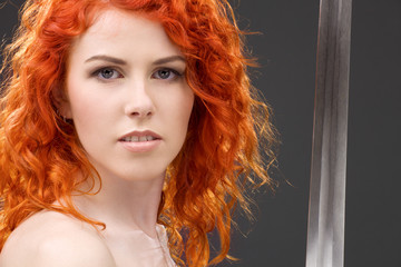 Fototapeta premium redhead warrior
