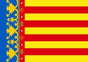 bandera de valencia. real señera. españa