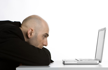 Businessman Working On Laptop