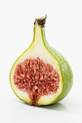 Fresh fig on white background.