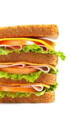 Healthy ham big sandwich