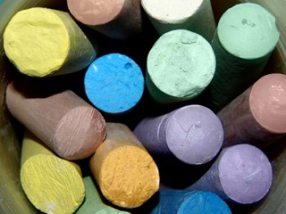 Colorful pastel chalks
