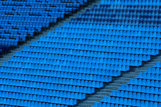 Football stadium seats rows in Kiev