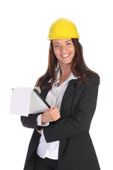 young businesswoman with documents