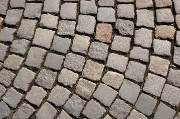 Cobblestone pavement