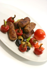 kеbаb rolls with olives pepper
