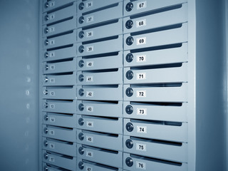 User's boxes in bank.