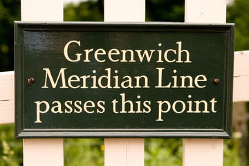 Greenwich Meridian Sign
