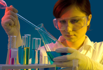 A science technician at work in the laboratory