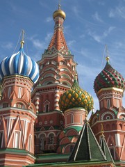 Moscow, Russia, details of St.Basil's (Pokrovskiy) cathedral
