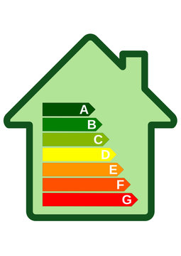 Etiquette classe &eacute;nergie du batiment (d&eacute;tour&eacute;)