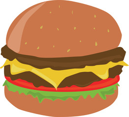 Hamburguesa, comida rápida no saludable