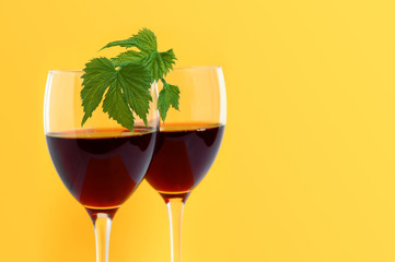 Glasses of red wine