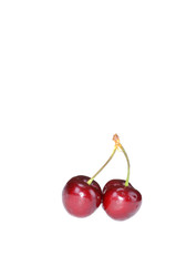 pair of Fresh cherry's isolated