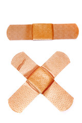 Band-aids on white