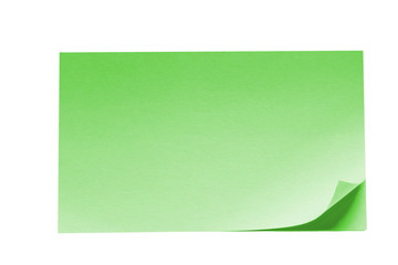 isolated blank postit paper on withe background