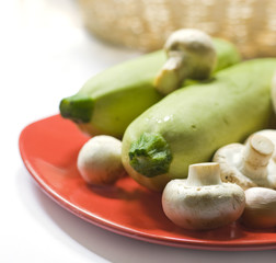 Fresh vegetables prepear to cooking. Still-life
