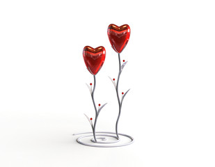 isolated candlestick from hearts
