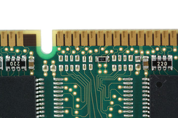 Random access memory chip close up