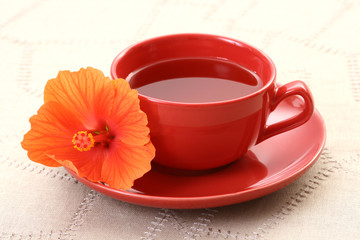 Fototapeta na wymiar hibiscus tea