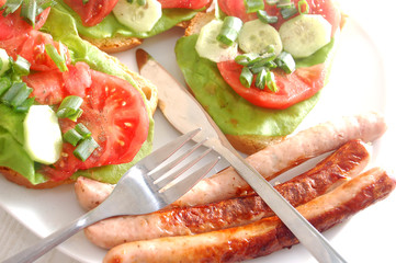 Plate with sandwiches
