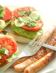 Plate with sandwiches