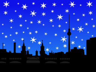 Fototapeta premium Berlin skyline in winter