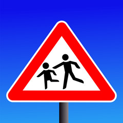 Warning children sign