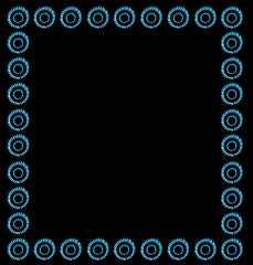 Blue gas frame background