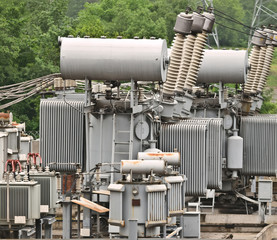 the electric power transformer substation, local power plant