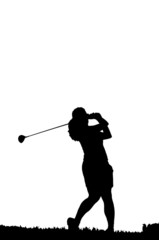 golf swing silhouette