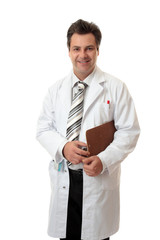 Surgeon doctor with medical records